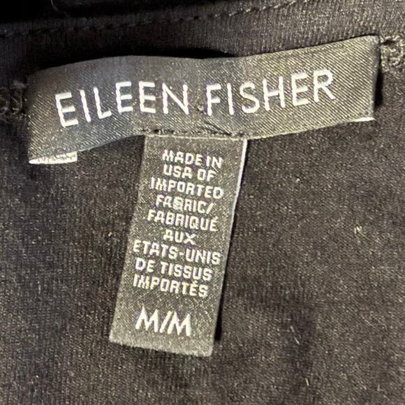 Eileen Fisher Black Jersey Cropped Wide Leg Jumpsuit - Picture 4 of 6